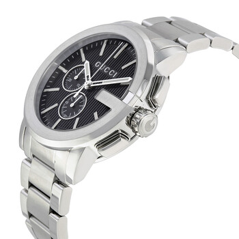 G-Chrono Black Dial Stainless Steel Men's Watch YA101204