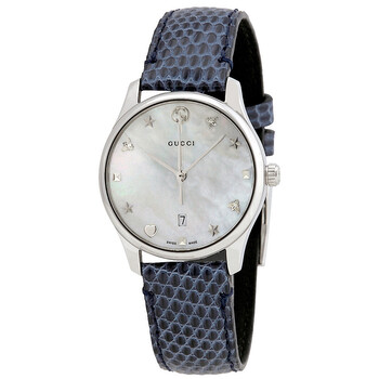 Gucci G-Timeless Silver Dial Stainless Steel Ladies Watch