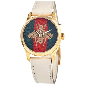 腕時計その他 GUCCI Woman Watch Red YA126464A GUCCI G-Timeless MED Y-Gold PVD Red Dial Leather Unisex