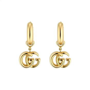 Gucci Interlocking G 18Ct Yellow Gold Stud Earrings - Ybd748543002
