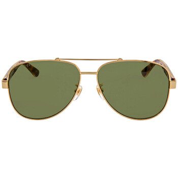 サングラス Gucci Sunglasses GG1513S 005 Mirror l Oversized Gucci GG1513S 005 Sunglasses Gold GG Logo Blue Mirror Lenses