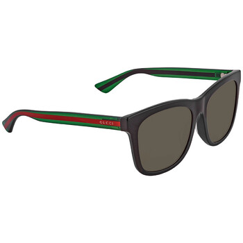 Gucci Green Square Men's Sunglasses GG0057SK 002 56 889652050546