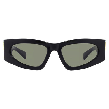 Saint Laurent Black Rectangular Unisex Sunglasses SL 809 001 55