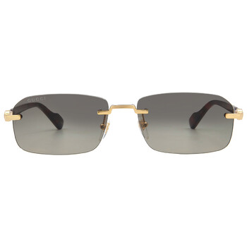 Gucci Grey Rectangular Men's Sunglasses GG1221S 001 56
