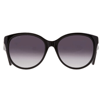 Grey Gradient Round Ladies Sunglasses GG0631S 001 56