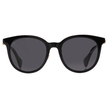 Gucci Grey Gradient Round Ladies Sunglasses GG0091S 001 52