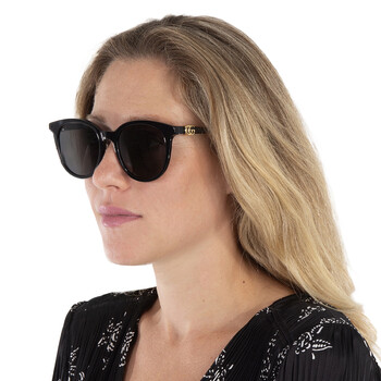 Grey Gradient Round Ladies Sunglasses GG1073SK 001 54