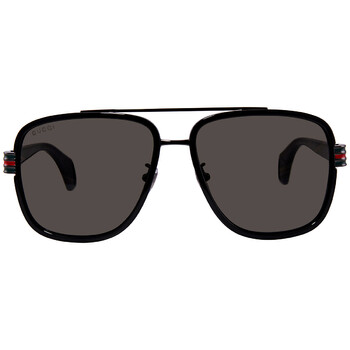Gucci Polarized Grey Pilot Men's Sunglasses GG0447S 001 58