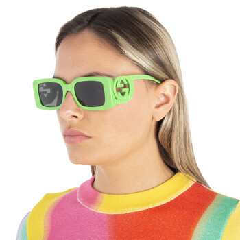 Grey Rectangular Ladies Sunglasses GG1325S 009 54