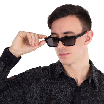 Grey Rectangular Men's Sunglasses GG1583S 001 56