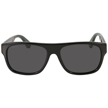 Grey Square Men's Sunglasses GG0341S 001 56