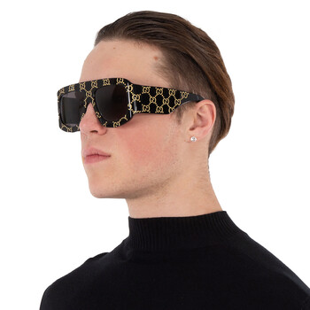 Grey Square Men's Sunglasses GG0983S 004 59