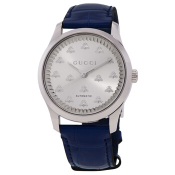 Gucci G-Timeless Automatic Silver Dial Men's Watch YA126348