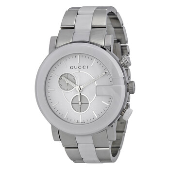 Gucci G Chrono XL Black Dial Brown Leather Men's Watch YA101202