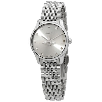 Gucci G-Timeless Silver Dial Ladies Watch YA126571  display picture 2
