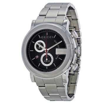 Gucci G-Chrono Black Dial Stainless Steel Men's Watch YA101204
