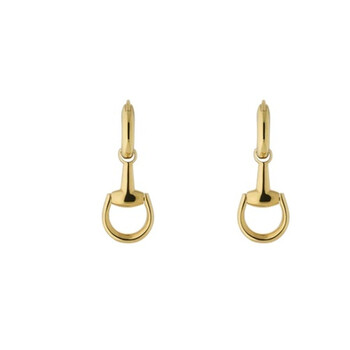 Horsebit 18ct Yellow Gold Drop Earrings - YBD795656001