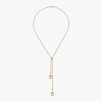Horsebit Pendant Necklace in 18K Yellow Gold - YBB795850001