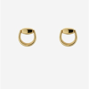 ゆぅ　0805 Gucci Horsebit Diamond Stud Earrings in 18K Rose Gold