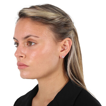 Interlocking G 18ct White Gold Stud Earrings