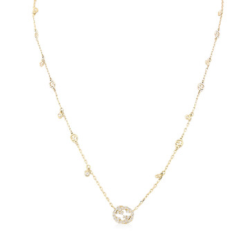 Interlocking G 18Ct Yellow Gold 0.27Ct Diamond Necklace - Ybb729402002 YBB729402002