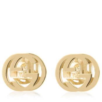 Interlocking G 18Ct Yellow Gold Stud Earrings - Ybd748543002