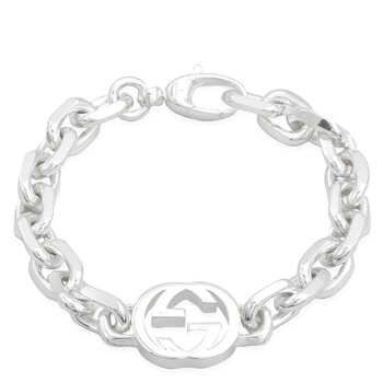 Interlocking G Motif Sterling Silver Bracelet