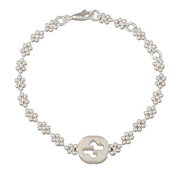 Interlocking G Sterling Silver Bracelet YBA481687001 Interlocking G Sterling Silver Bracelet YBA481687001