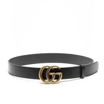 Gucci Ladies Black Double G Buckle Belt, Brand Size 105