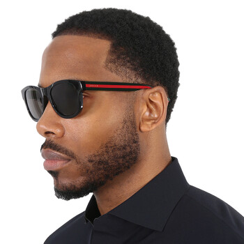 Polarized Grey Square Men's Sunglasses GG0003S 006 52