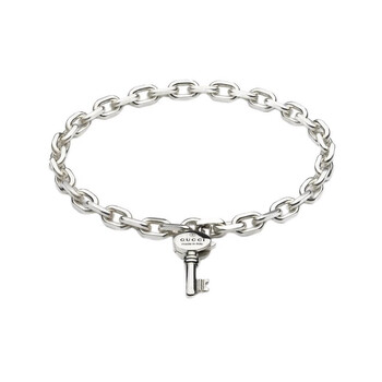 【GUCCI】 Double G Key Sterling Silver Ladies Bracelet Double G Key Bracelet by GUCCI | Diamond Cellar