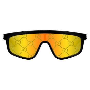 Yellow Mirror Logo Shield Unisex Sunglasses GG1736S 004 99