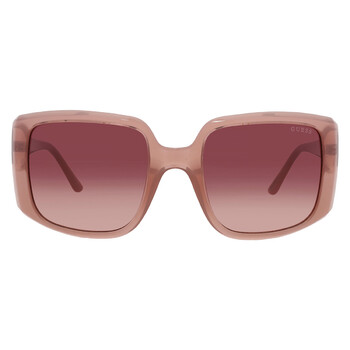 Guess Factory Brown Gradient Square Ladies Sunglasses 