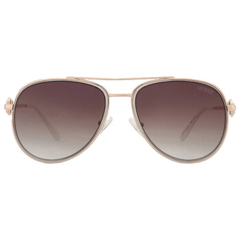 Guess Factory Smoke Pilot Ladies Sunglasses GF6188 20B 57 