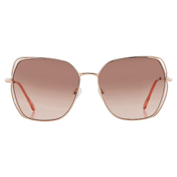 Guess Factory Gradient Brown Cat Eye Ladies Sunglasses GF6172 28F ht81s加工中間ストレート