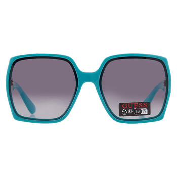 Guess Factory Brown Gradient Rectangular Ladies Sunglasses  display picture 3