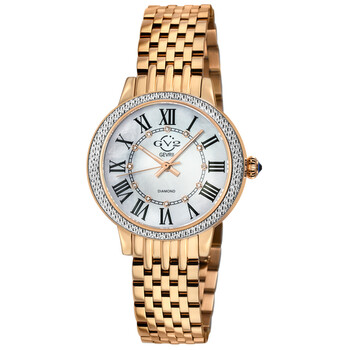 GV2 Two-Tone Rose Gold and Silver Women\'s Watch with Diamond Bezel - Model 9106 GV2 by Gevril Women main image 2