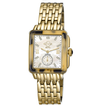 Bari Tortoise Diamond Mother of Pearl Dial Ladies Watch 9246B