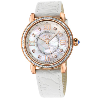 Marsala Diamond Mother of Pearl Dial Ladies Watch 9863