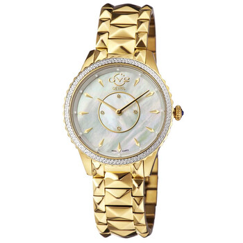 Gv2 By Gevril Venice Diamond Quartz White Dial Ladies Watch  display picture 1