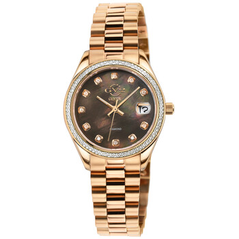 GV2 by Gevril Women\'s Watch 12423B Swiss Quartz Mother of Pearl Dial Two Tone GV2 by Gevril Women 12423B Turin Diamond MOP Dial 2-Tone  main image 4
