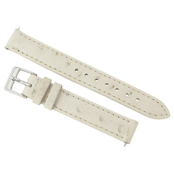 14 MM Winter White Ostrich Leather Strap 14OS05M