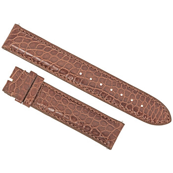 18 MM Matte Brown Alligator Leather Strap 18ABR02M