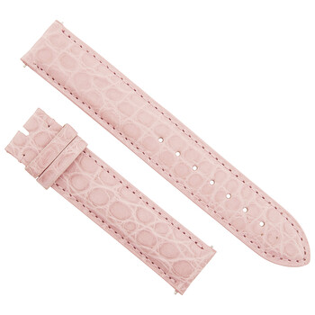 18 MM Matte Pink Alligator Leather Strap 18ABR48M