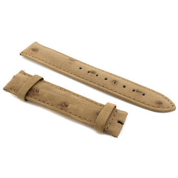 19 MM Ostrich Leather Strap 19OS08M