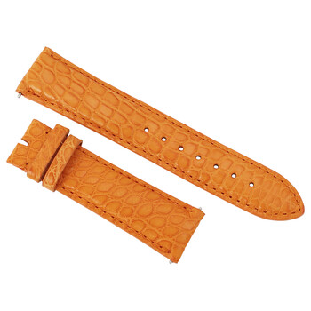 20 MM Matte Orange Alligator Leather Strap 20ABR27M