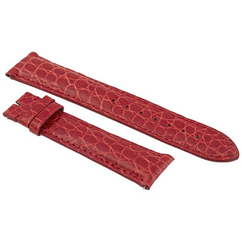 21 MM Red Alligator Leather Strap 21AAR04M