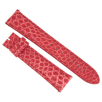 21 MM Rose Red Alligator Leather Strap 21AAR64M