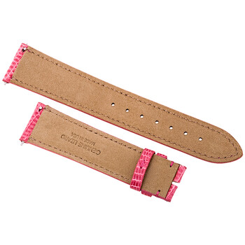 21 MM Shiny Bubble Gum Lizard Leather Strap