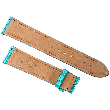 21 MM Teal Lizard Leather Strap